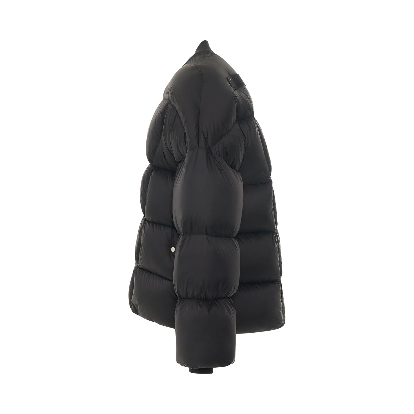 Woven Flight Down Jacket in Black