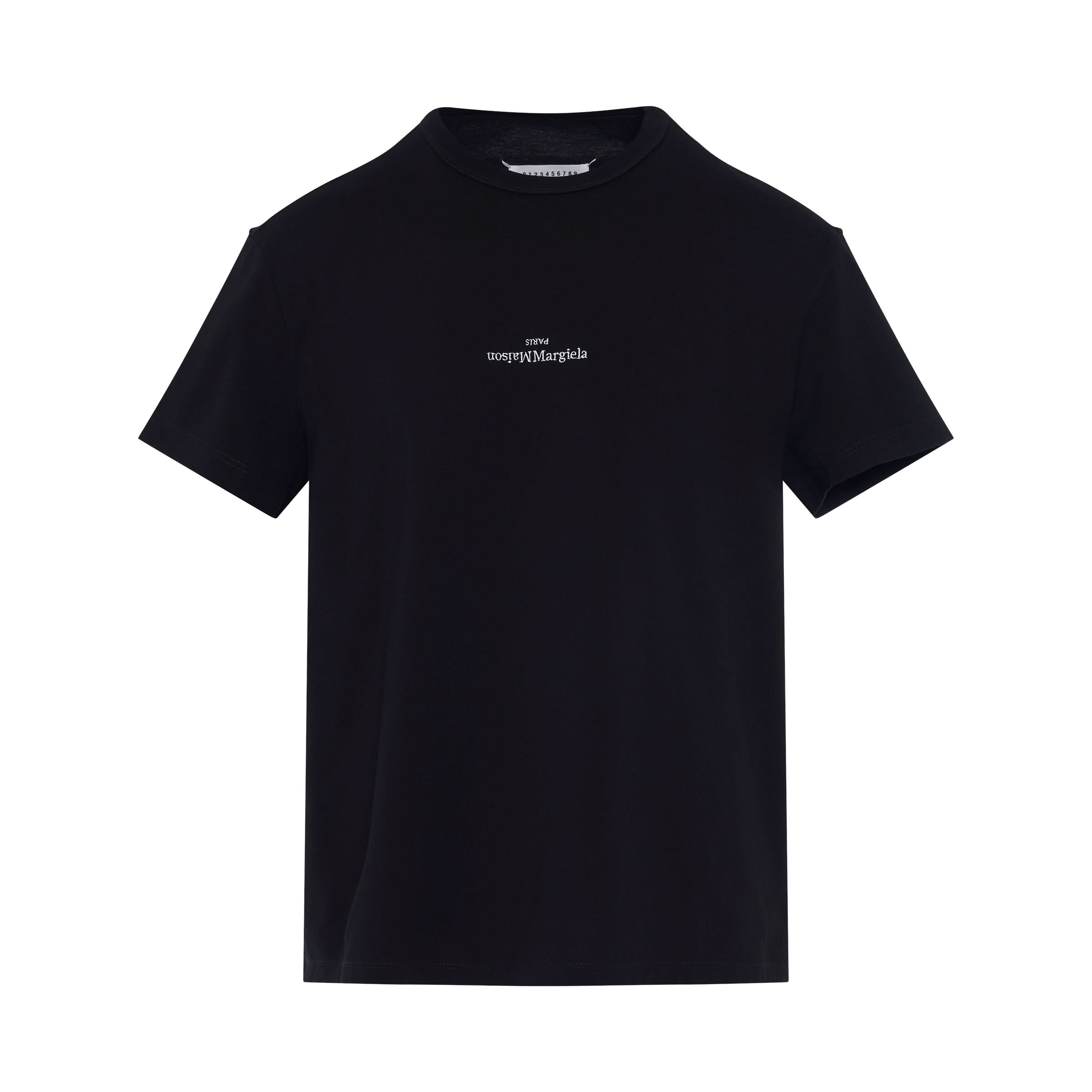 Upside Down Logo T-Shirt in Black