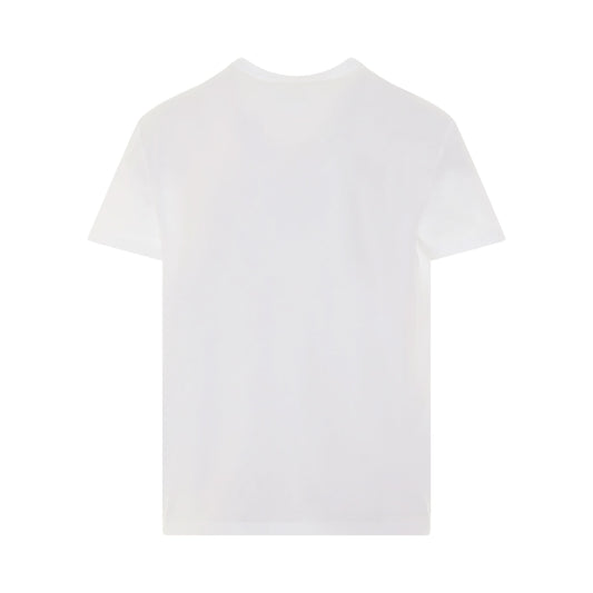 Upside Down Logo T-Shirt in White/Black