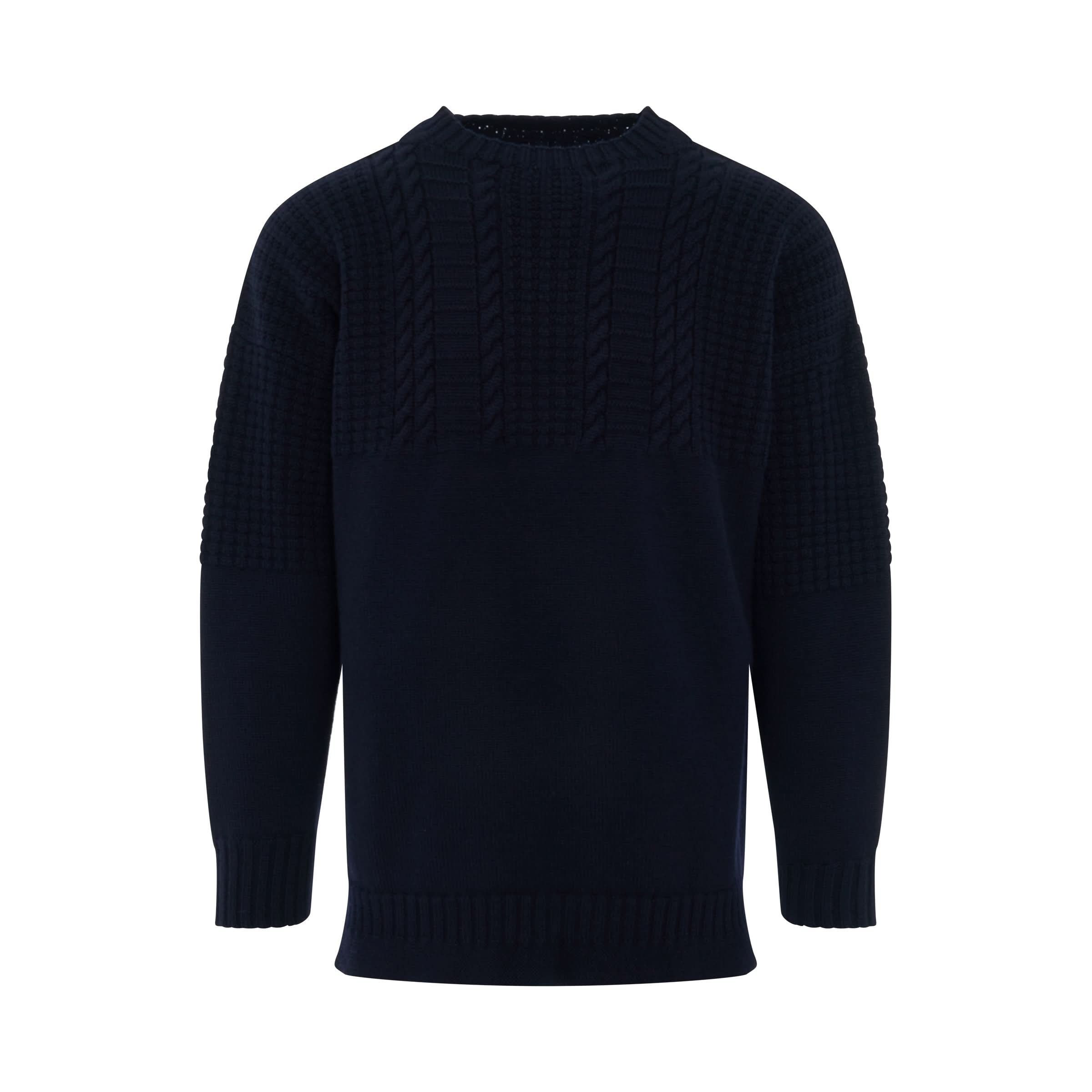 Knit Long Sleeve Sweater in Navy