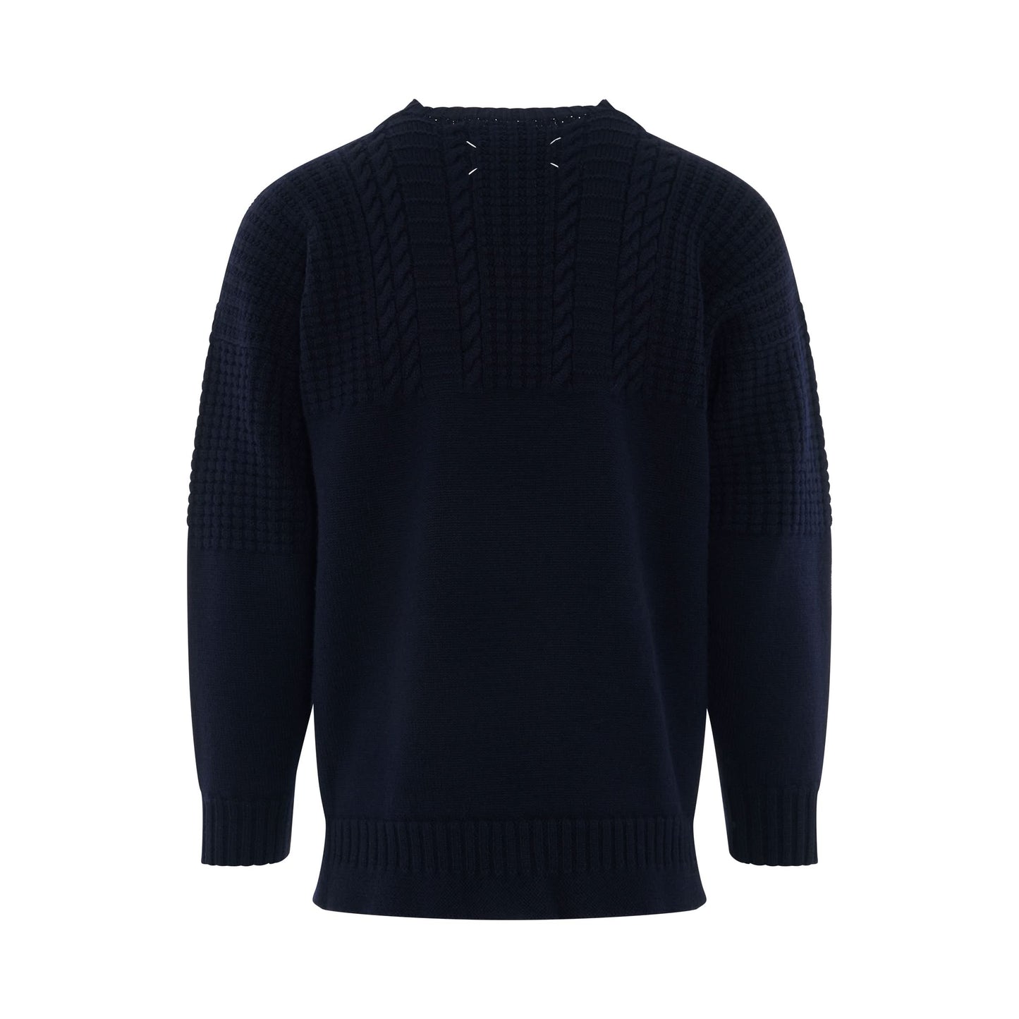 Knit Long Sleeve Sweater in Navy