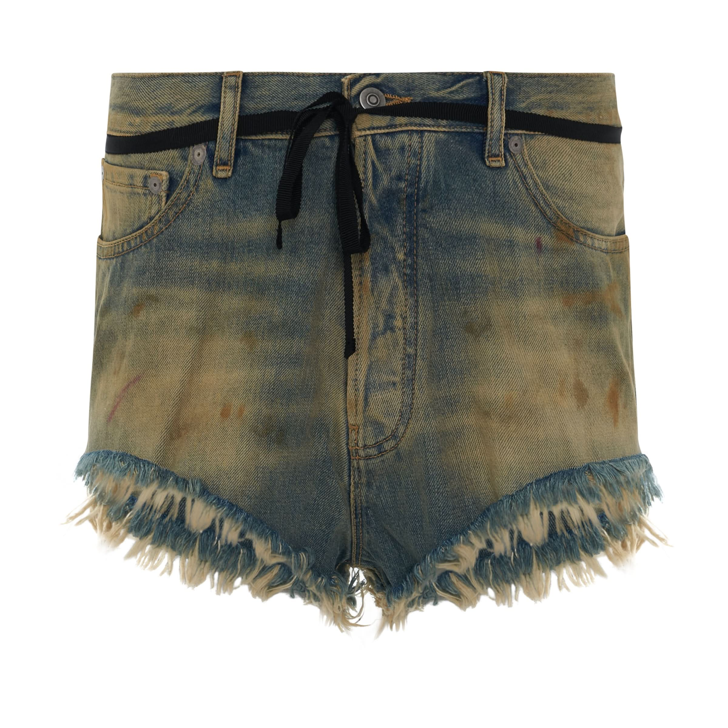 Raw Edge Denim Shorts in Dirty Denim