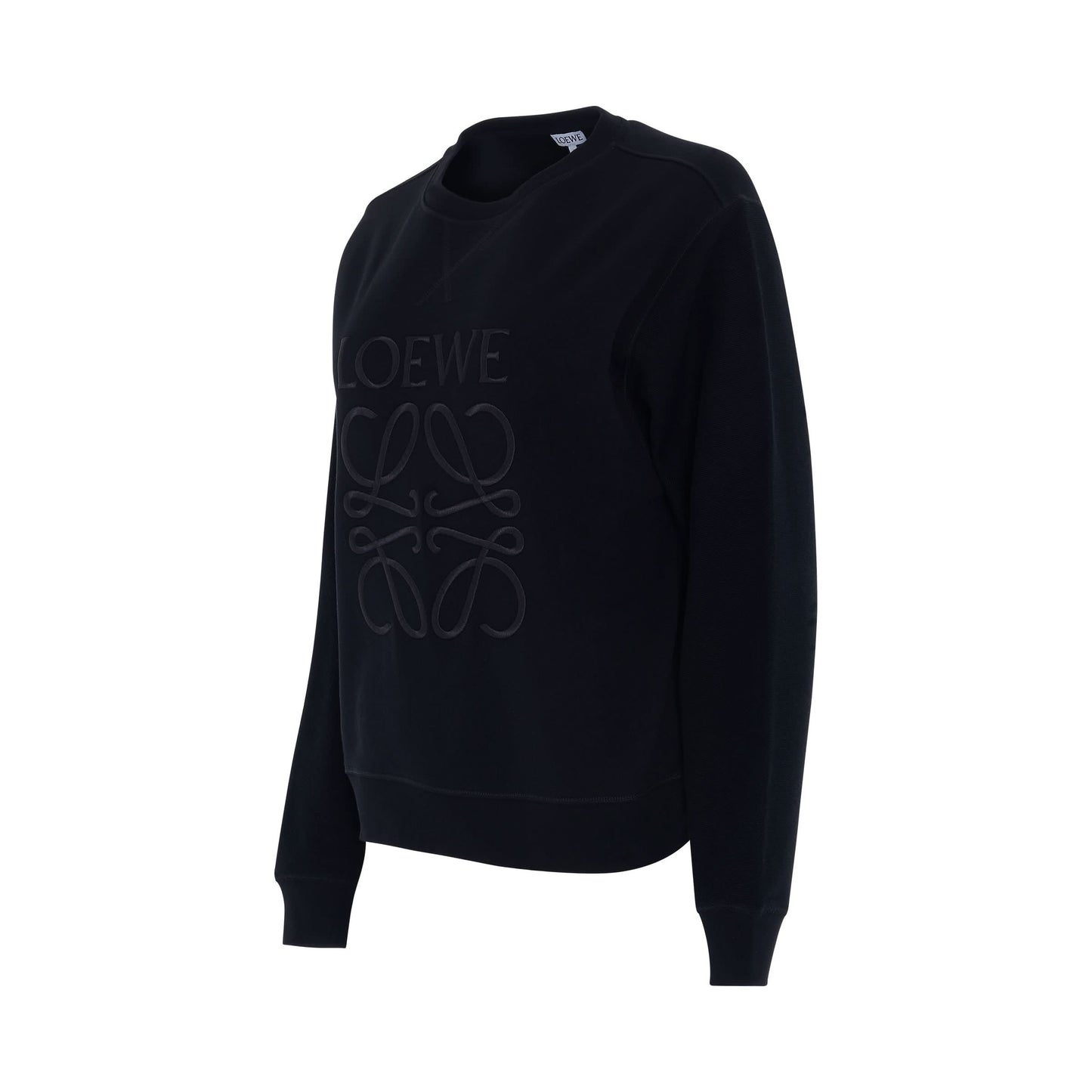 Anagram Logo Embroidered Sweatshirt in Black