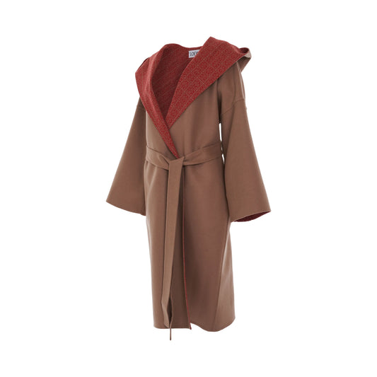 Anagram Hooded Coat in Warm Desert