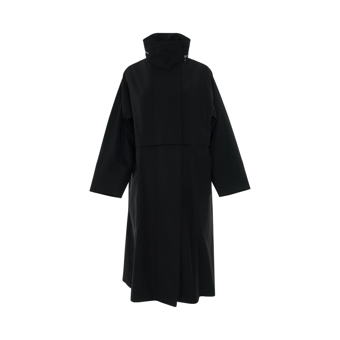 Long Hooded Parka in Black