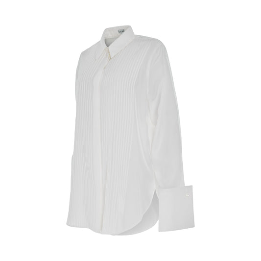 Pintuck Shirt In Ivory