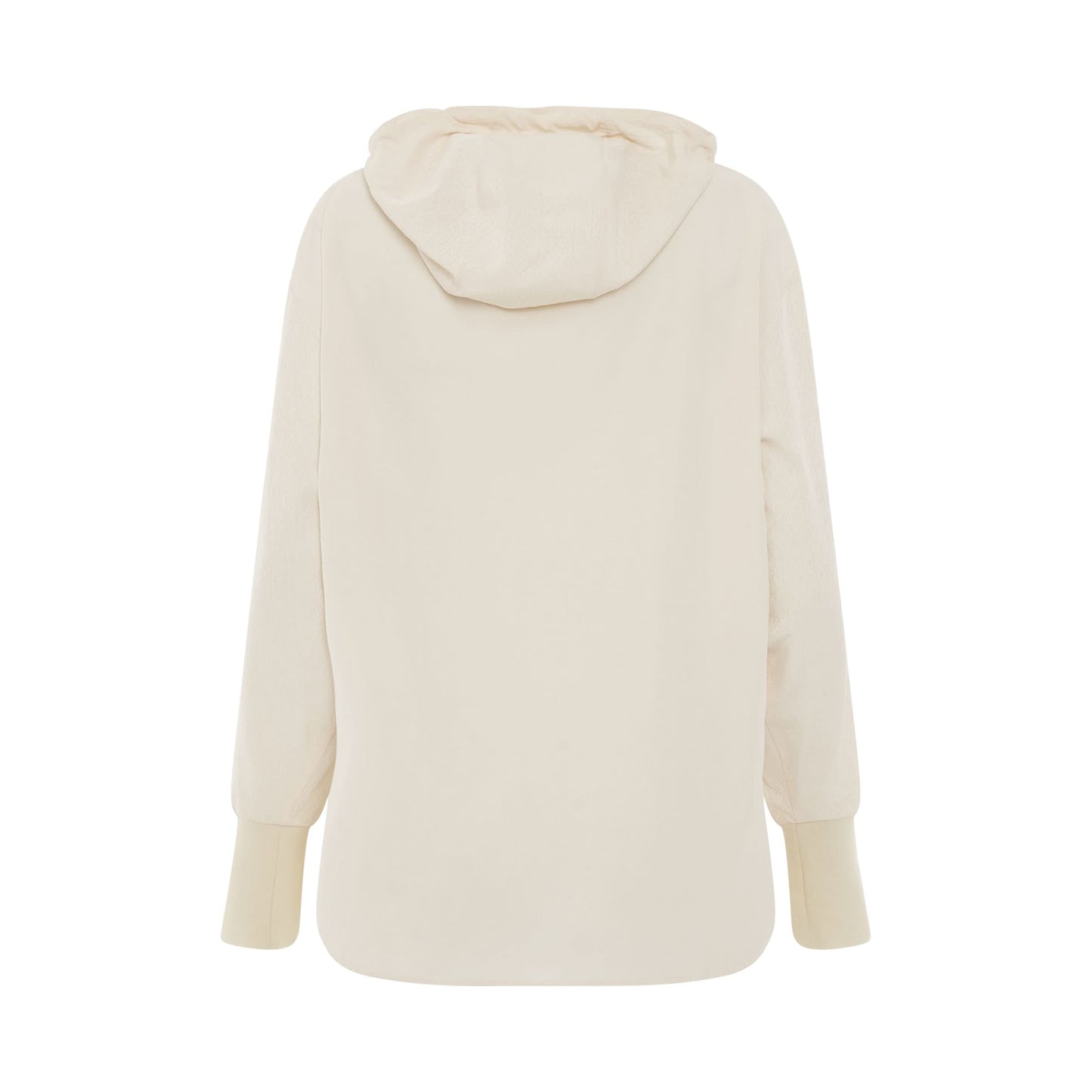 Anagram Jacquard Hooded Shirt in Ivory