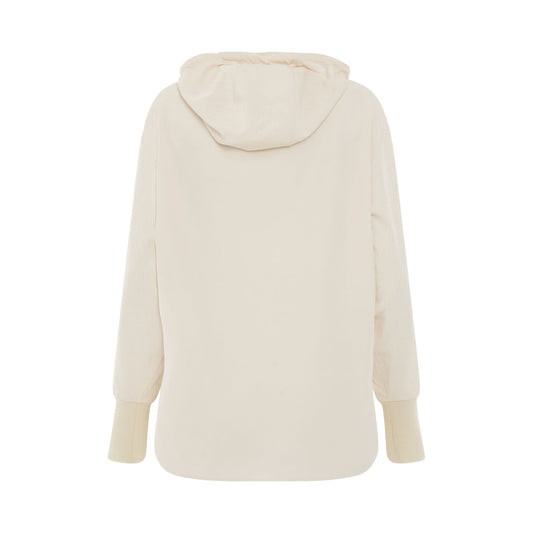 Anagram Jacquard Hooded Shirt in Ivory