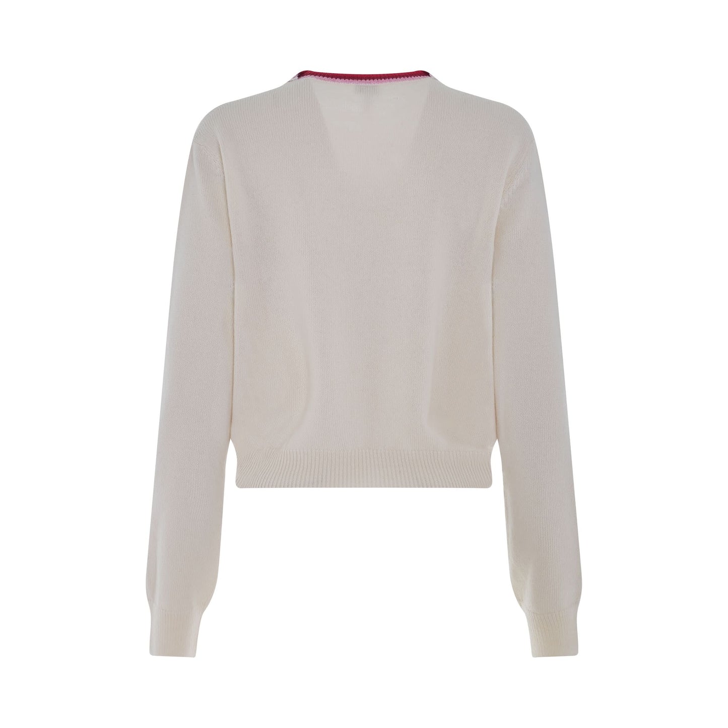 Logo Anagram Cropped Sweater in Soft White