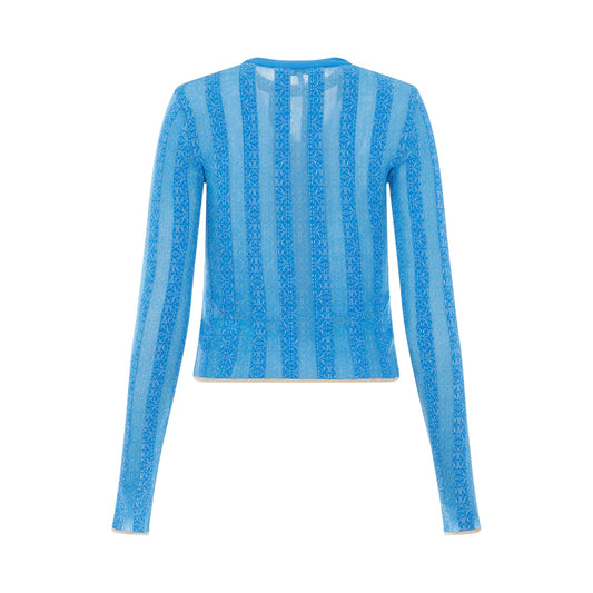 Anagram Devore Viscose Sweater in Light Blue