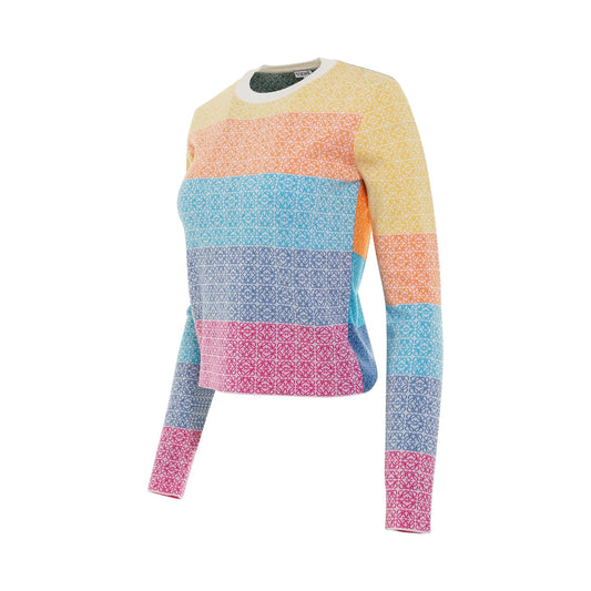 Anagram Jacquard Wool Sweater in Multicolour