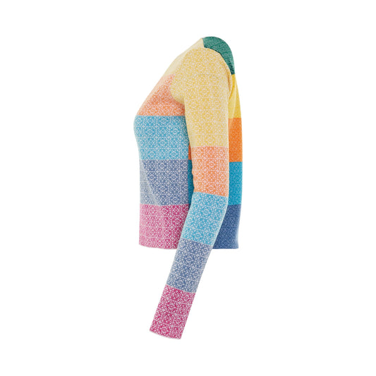 Anagram Jacquard Wool Sweater in Multicolour