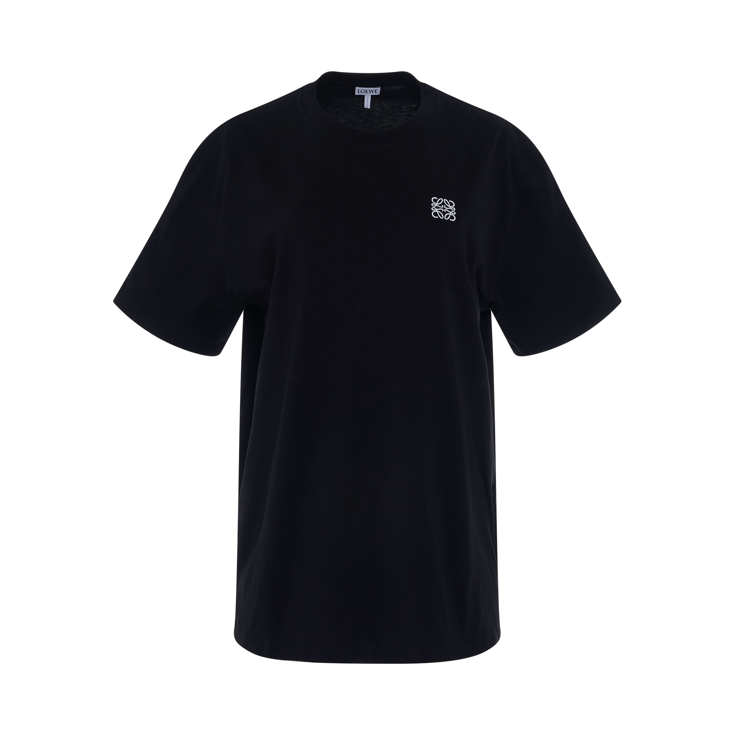 Anagram Logo T-Shirt in Cotton in Black