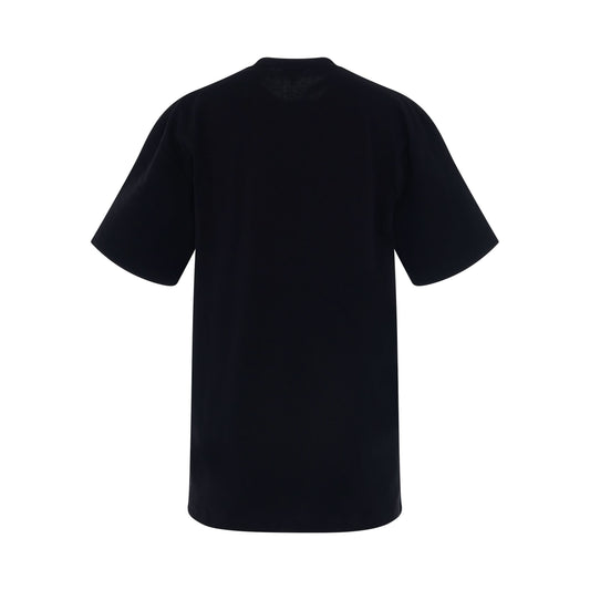 Anagram Logo T-Shirt in Cotton in Black