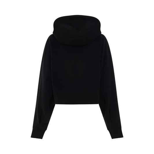 Anagram Cropped Hoodie in Black