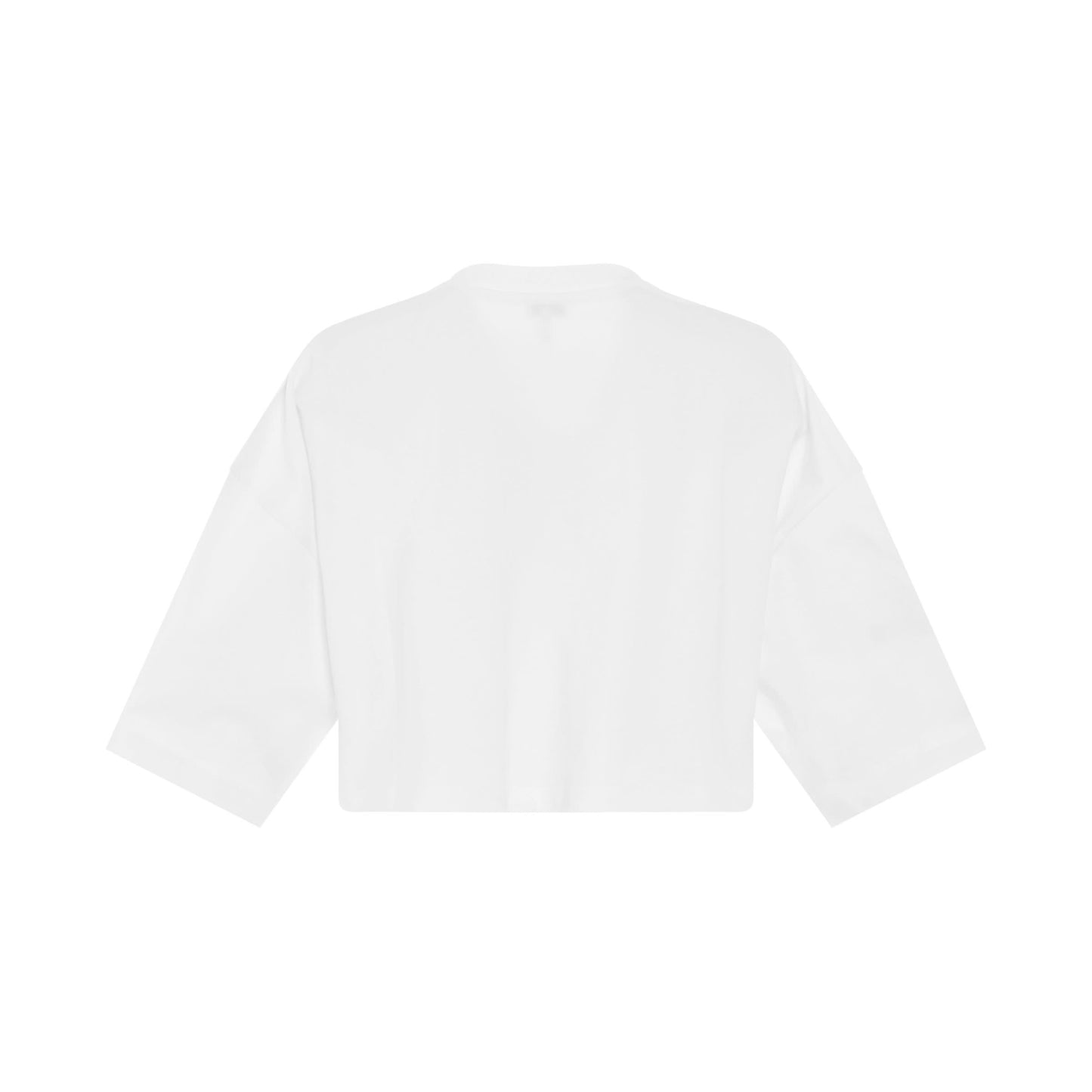 Anagram Cropped Cotton T-Shirt in White