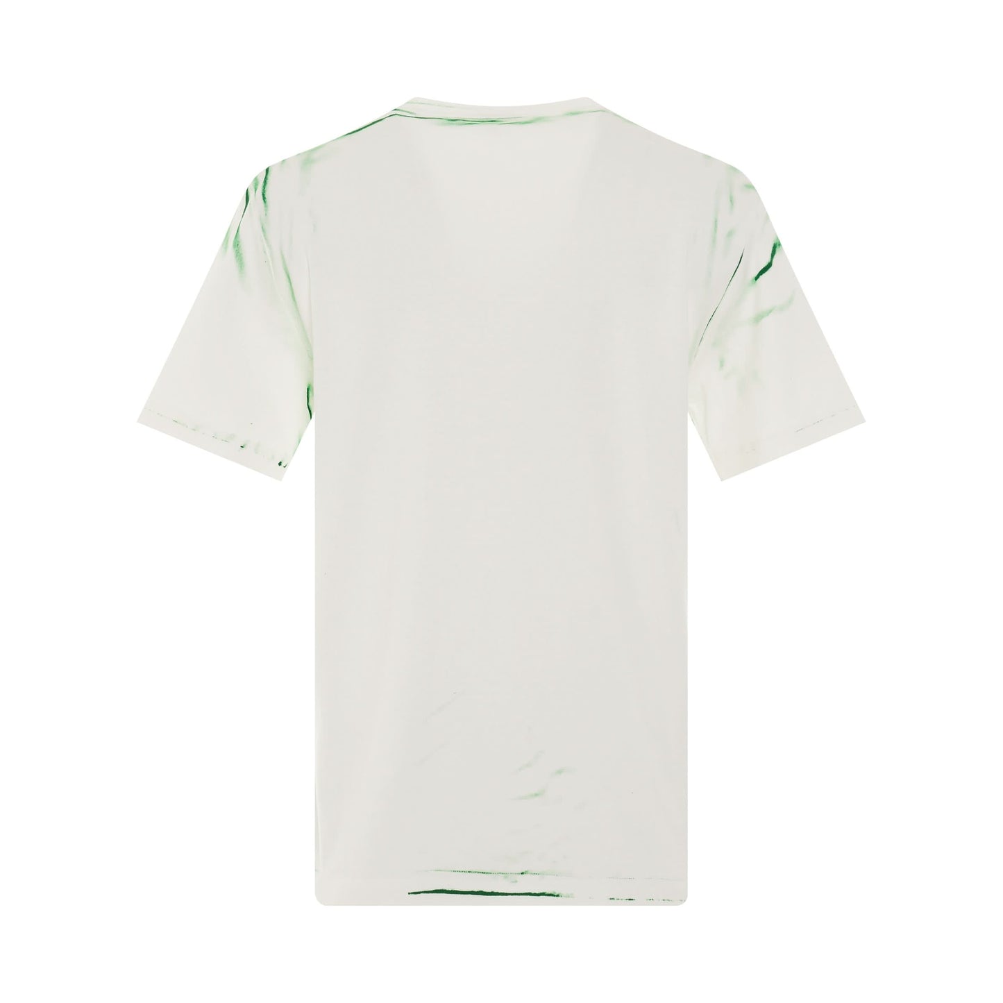 Anagram Print T-Shirt in White/Green