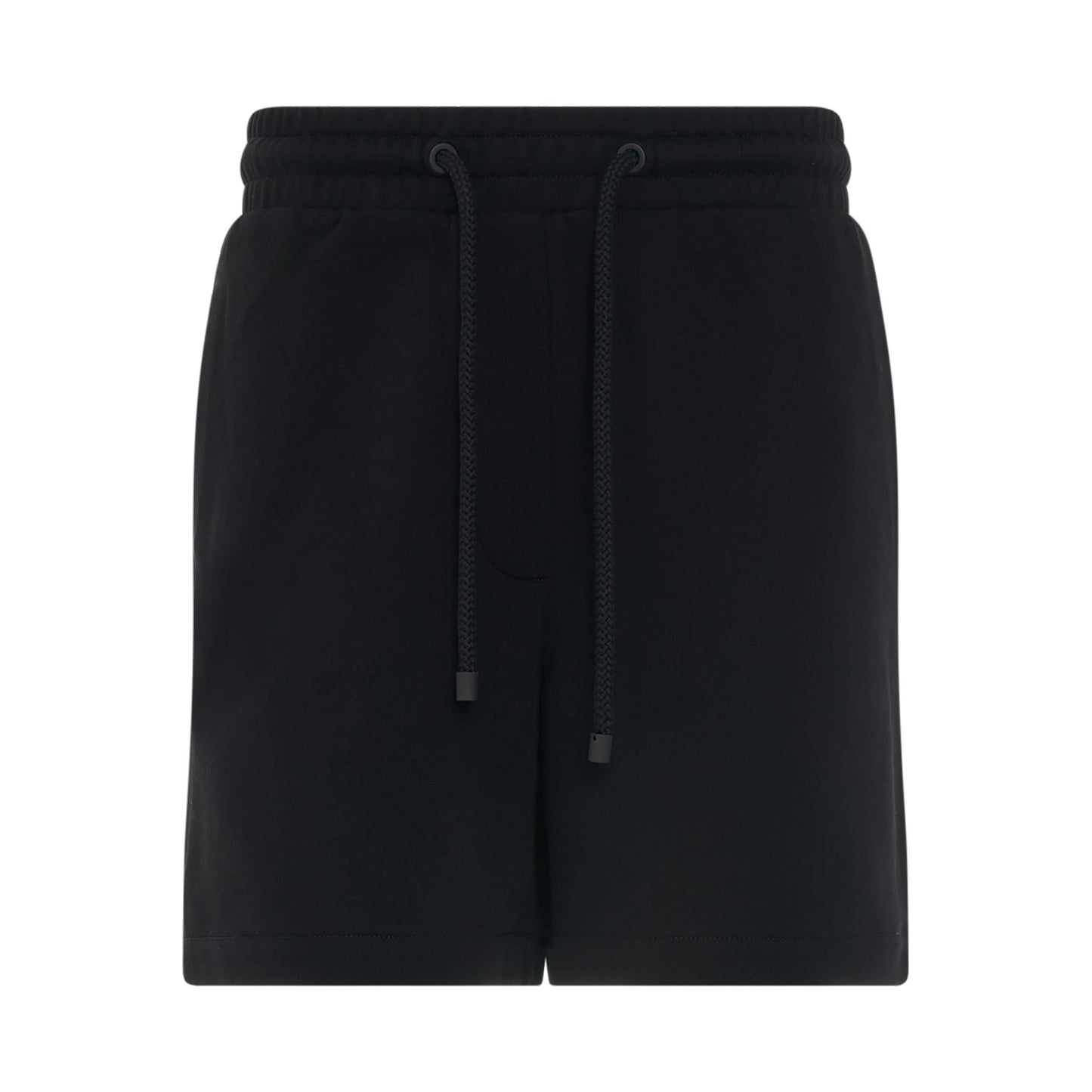 Drawstring Cotton Shorts in Black