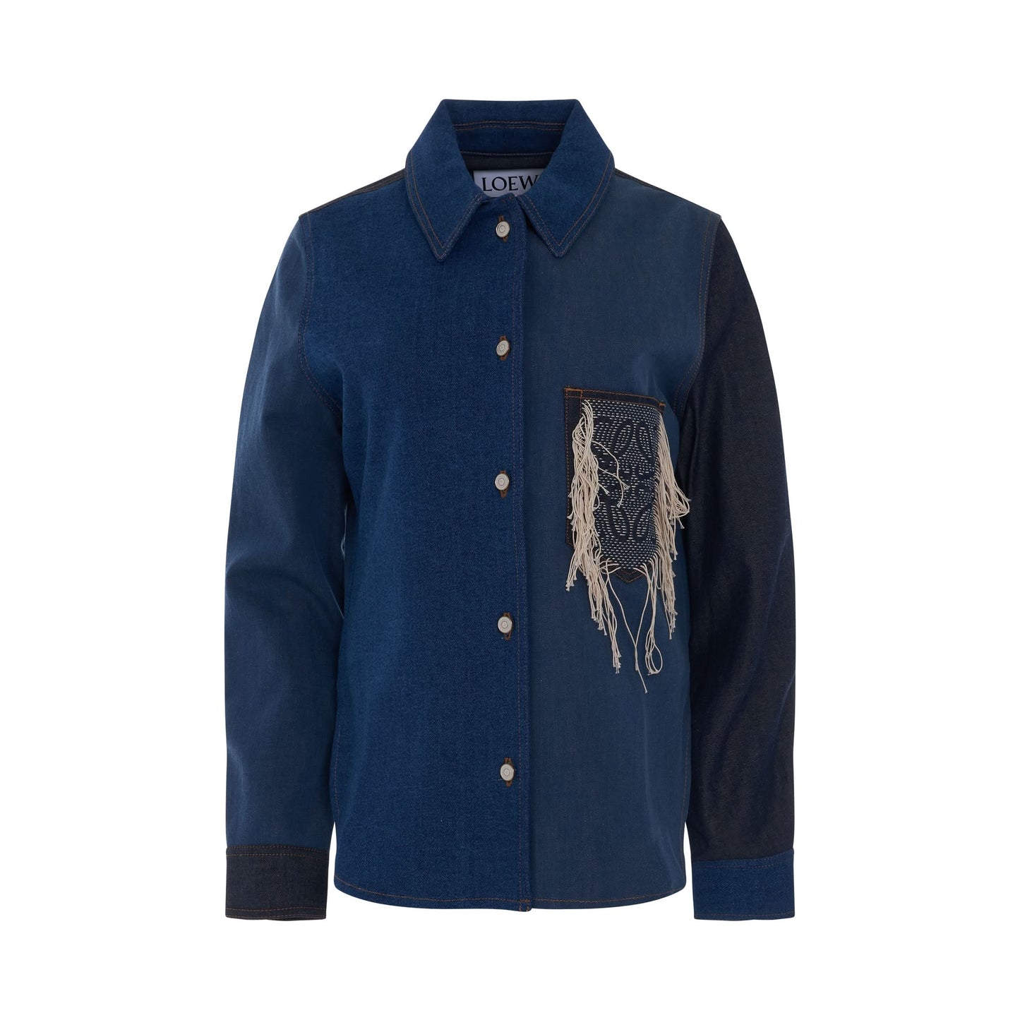 Anagram Denim Oversize Shirt in Denim Blue