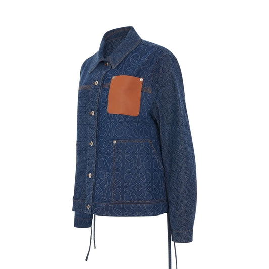 Anagram Workwear Denim Jacket in Indigo Blue