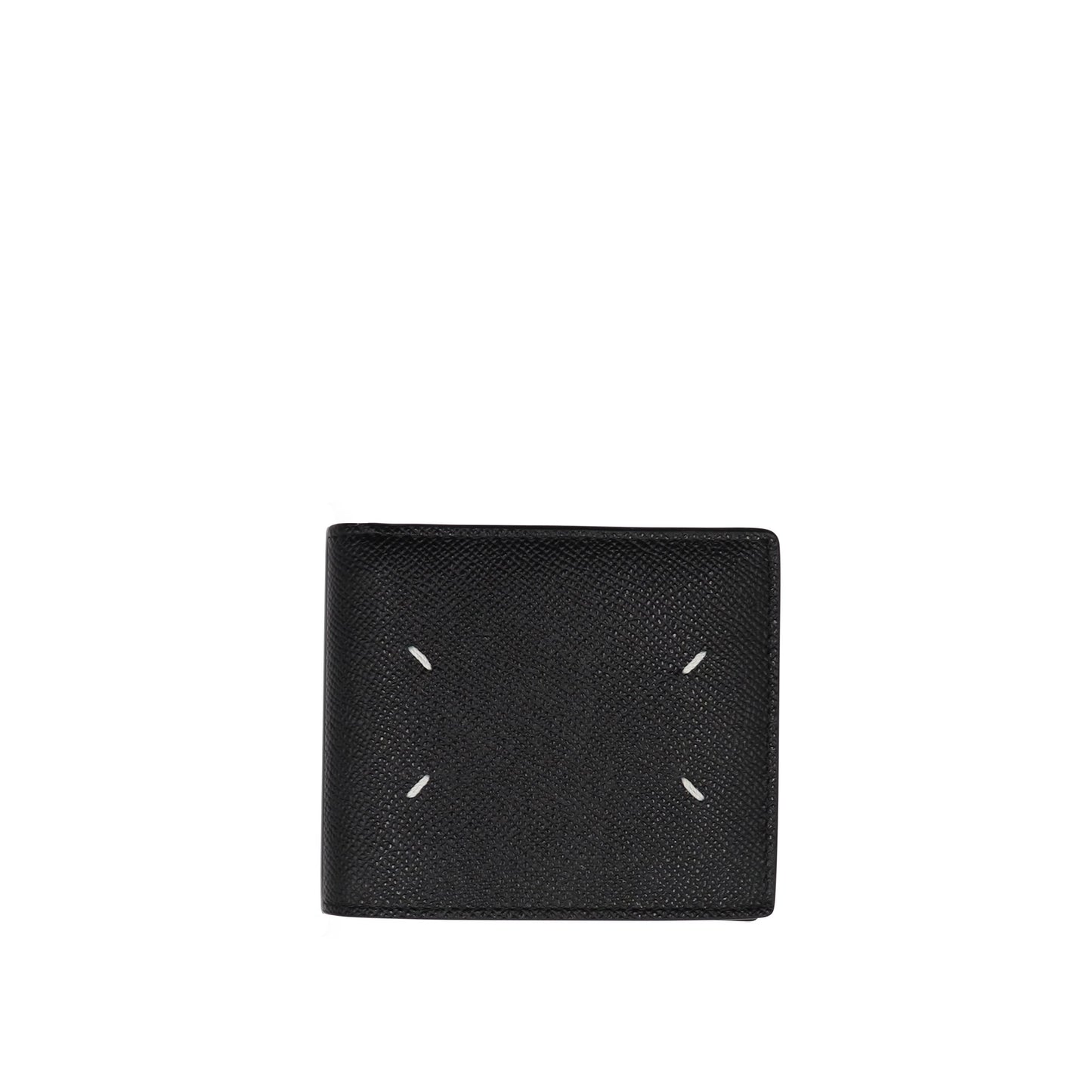 Four Stitch Bi-Fold Wallet in Black