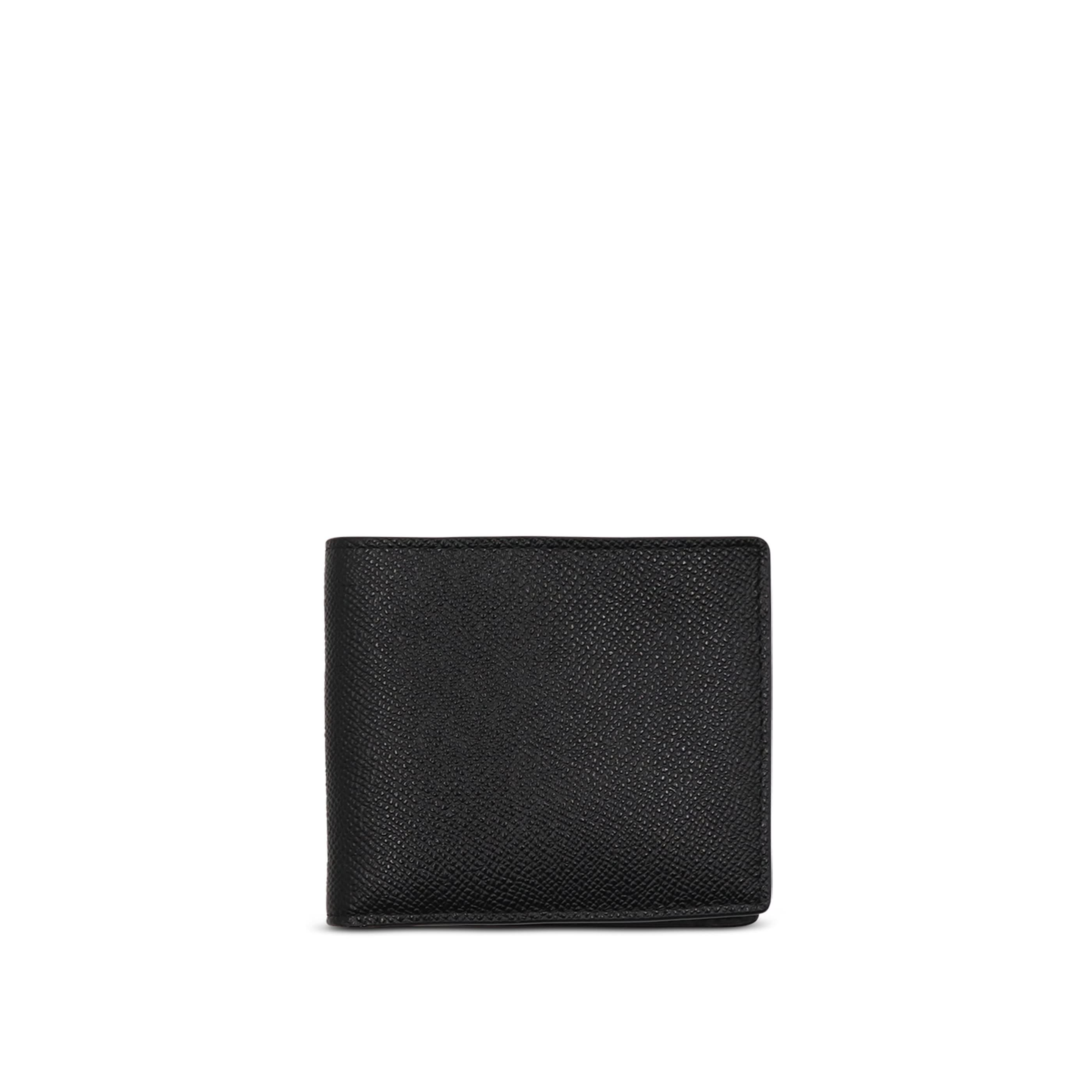 Four Stitch Bi-Fold Wallet in Black