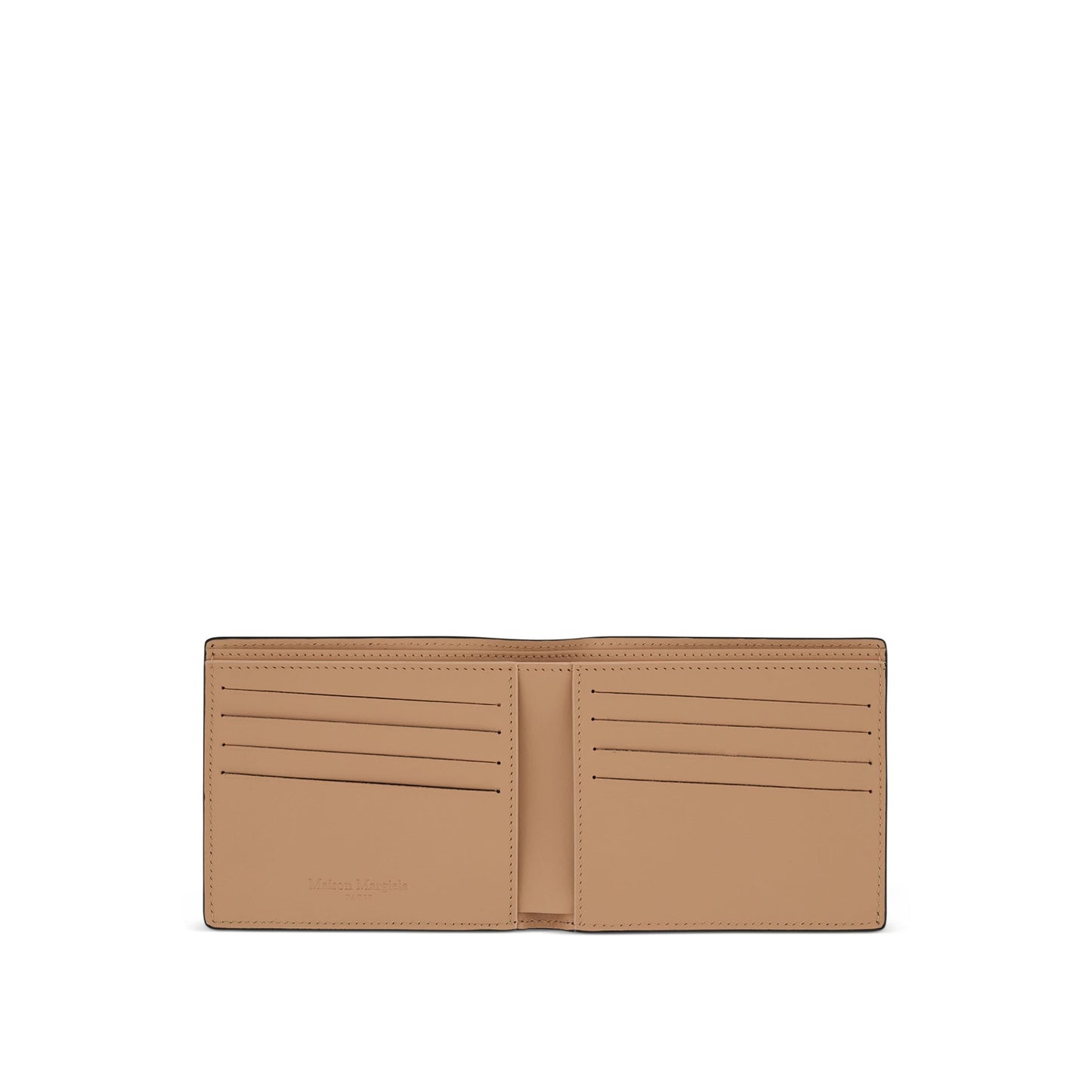 Flat Leather Wallet in Black