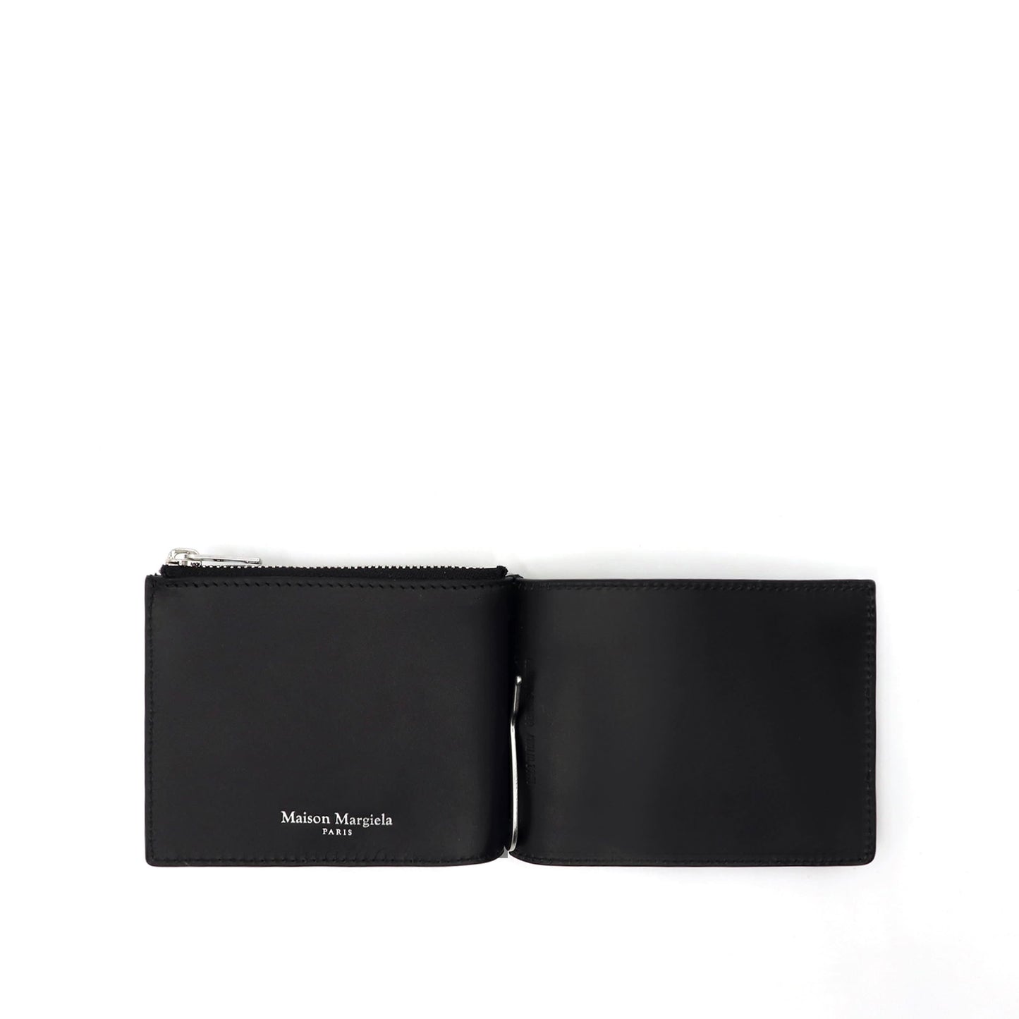 Four Stitch Money Clip Wallet in Black