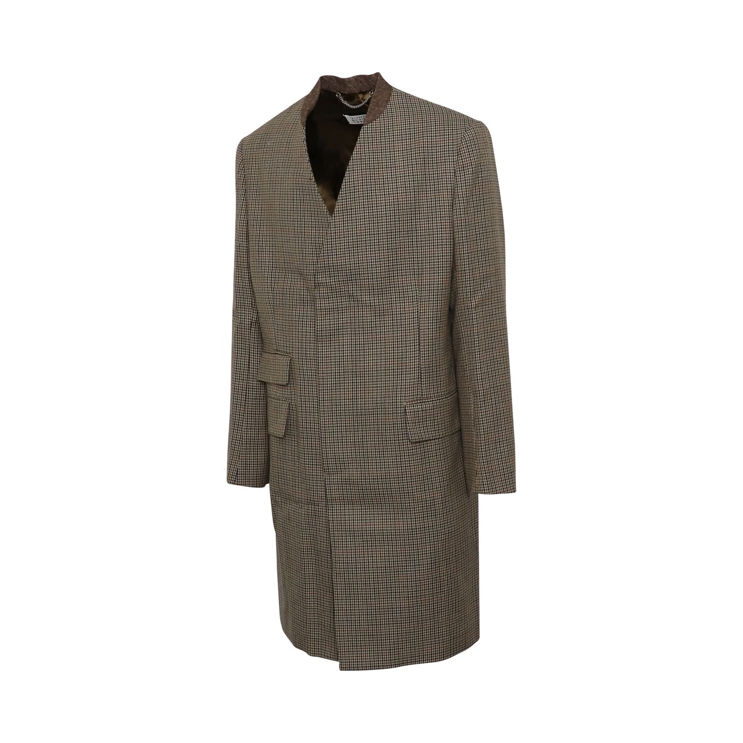 Prince Of Wales Check Coat in Brown