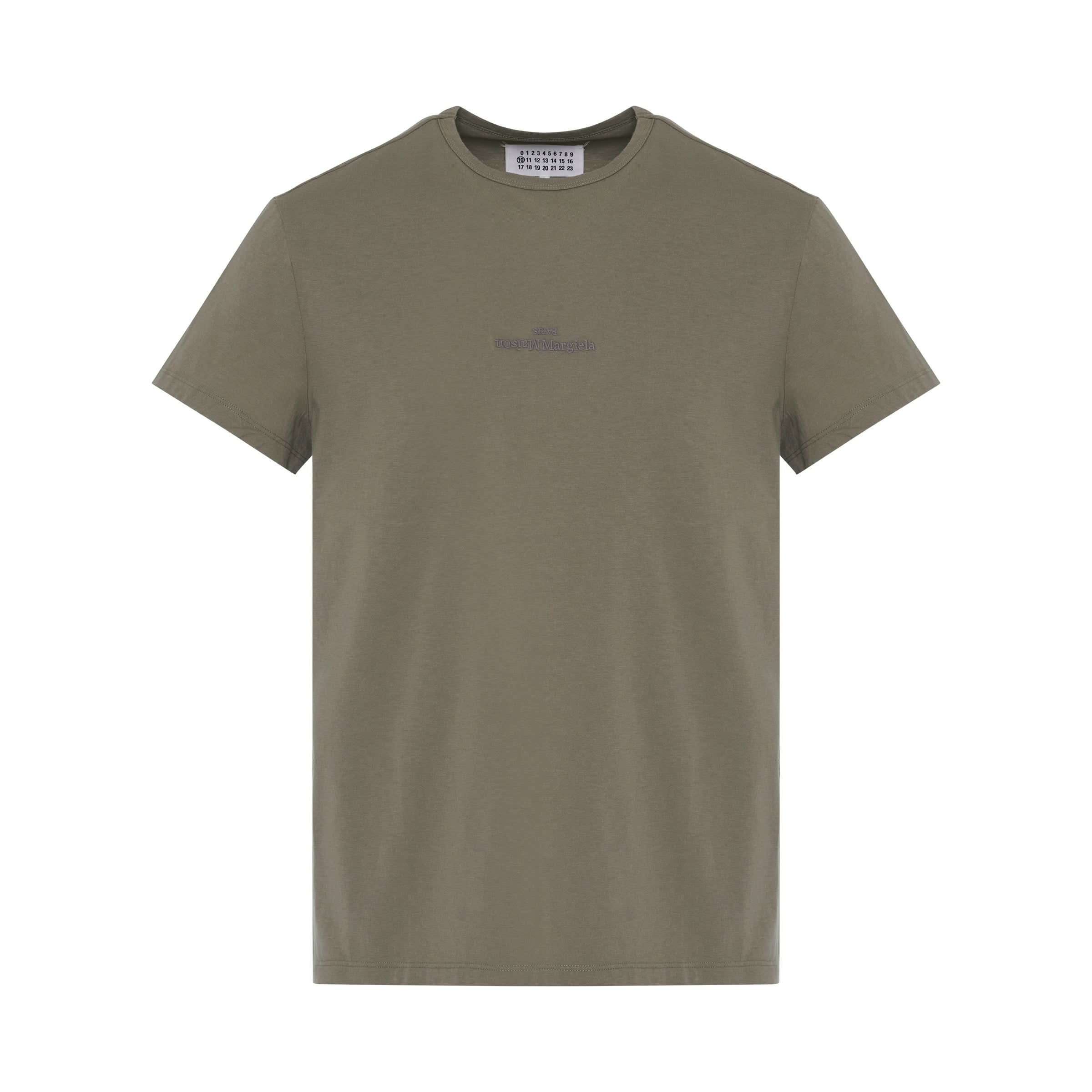 Reverse Logo T-Shirt in Stone Grey