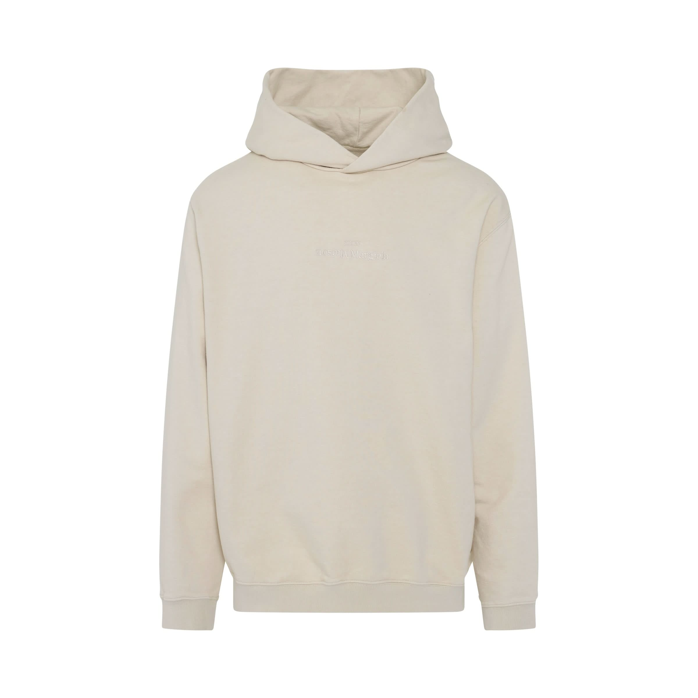 Long Sleeve Cotton Hoodie in Oatmeal