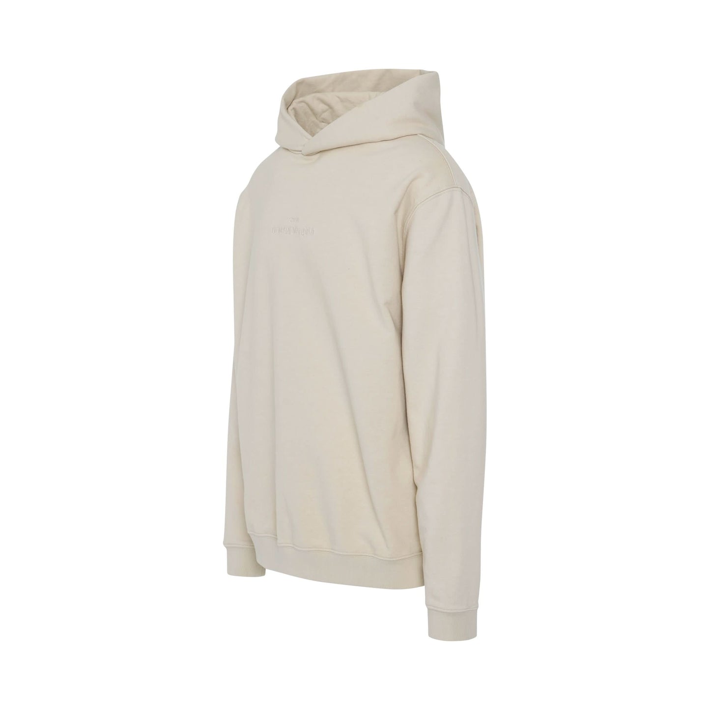 Long Sleeve Cotton Hoodie in Oatmeal