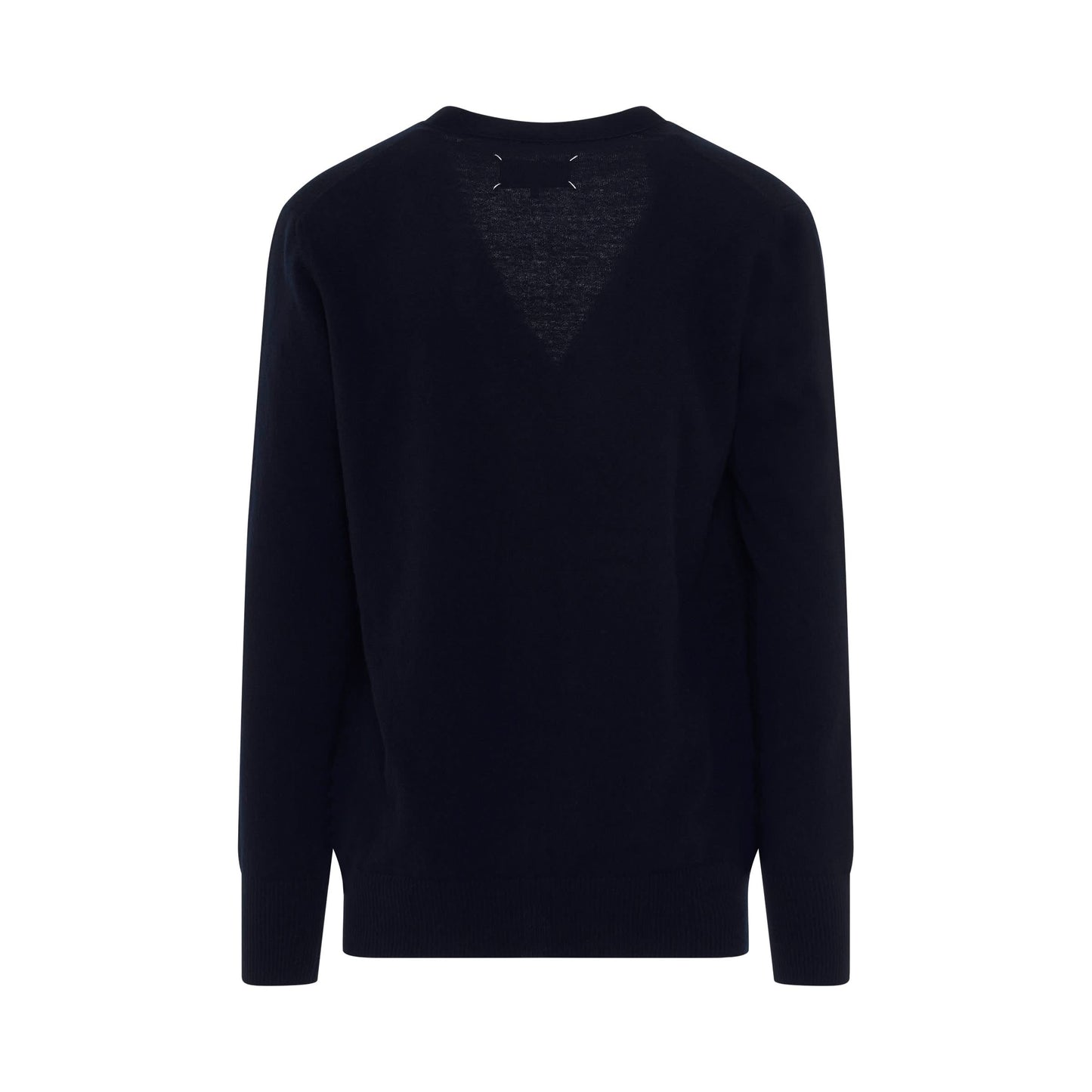 Long Sleeve Knit Pullover in Navy