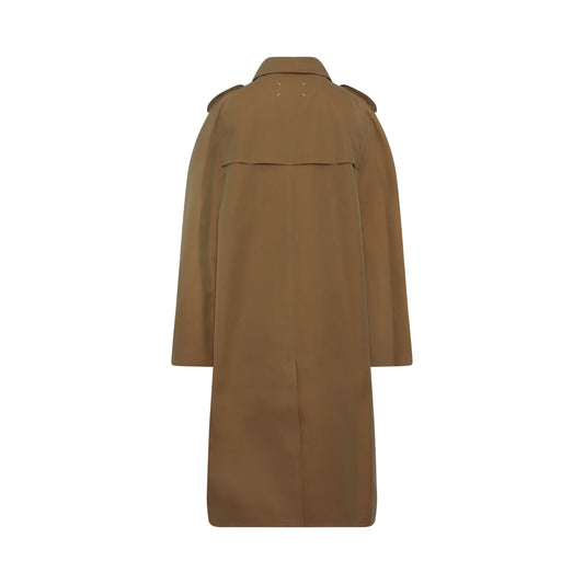 Double Breasted Trench Coat in Sand