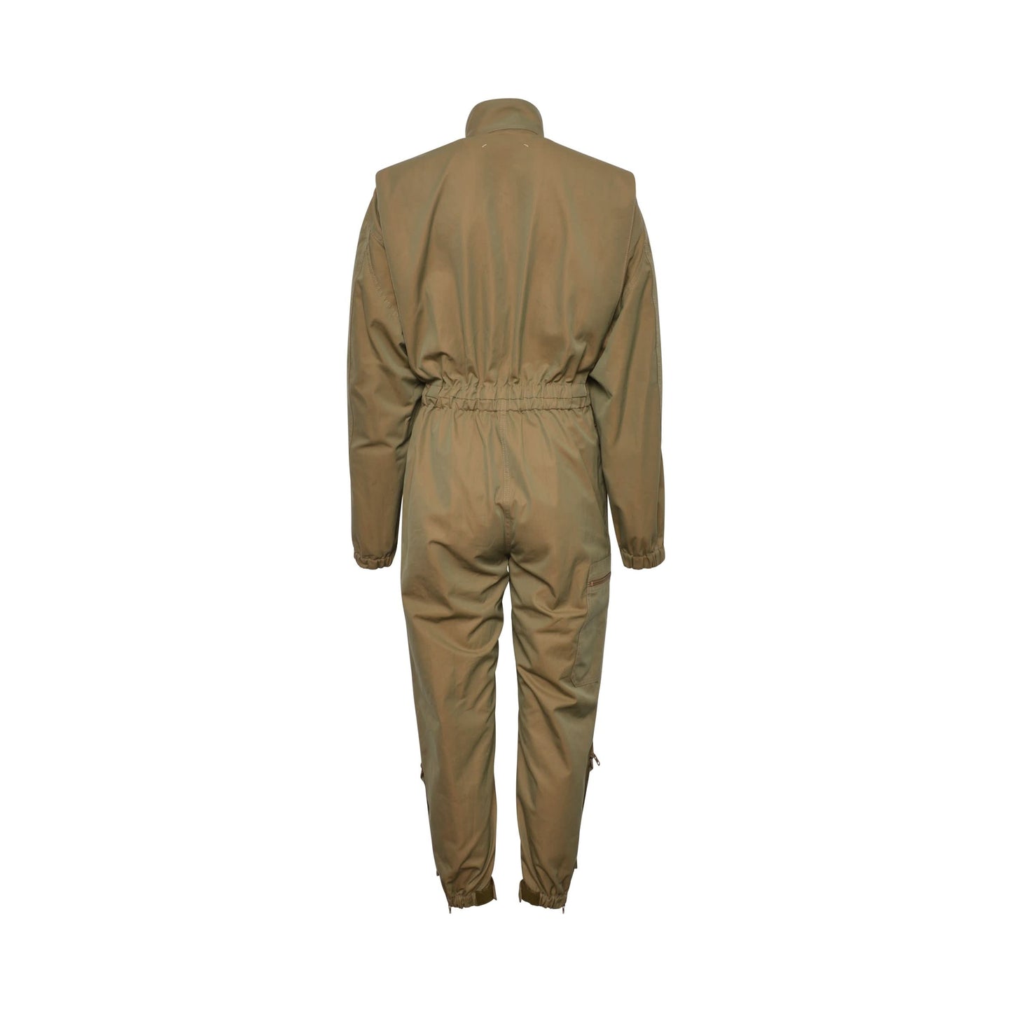 Zipped Jumpsuit in Khaki