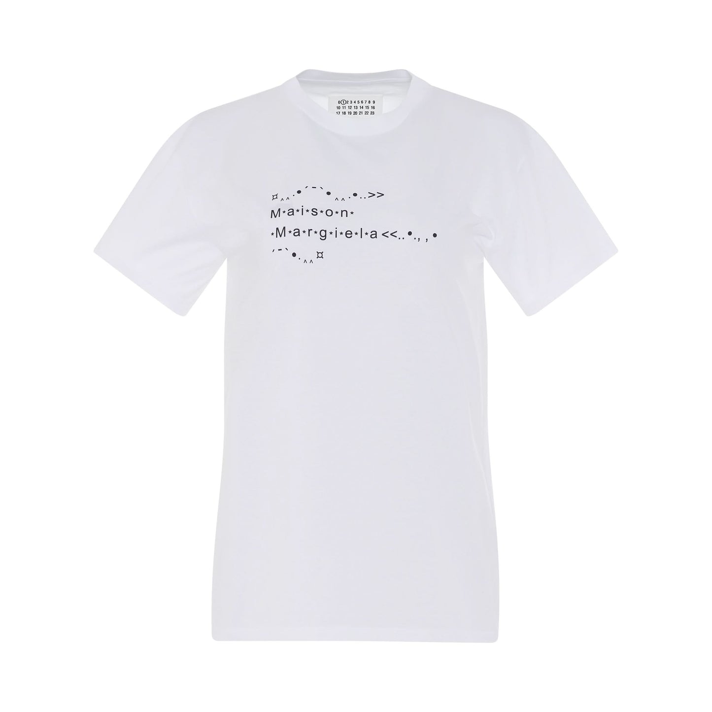 Numbers Logo Cotton T-Shirt in White