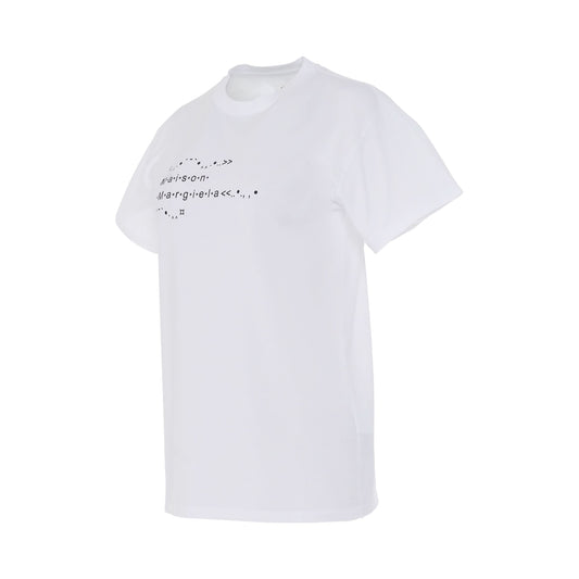 Numbers Logo Cotton T-Shirt in White