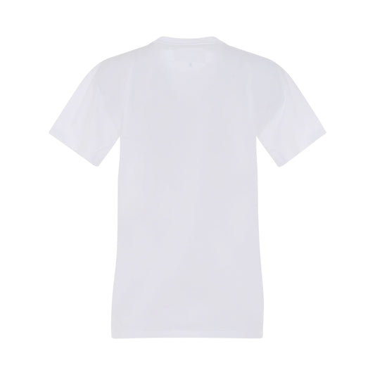 Numbers Logo Cotton T-Shirt in White