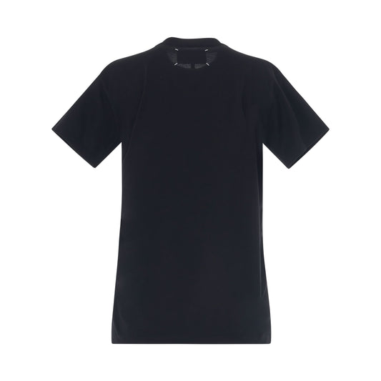 Numbers Logo Cotton T-Shirt in Black