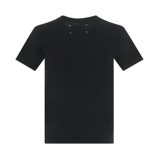 Scattered Numeric Logo Slim Fit T-Shirt in Black