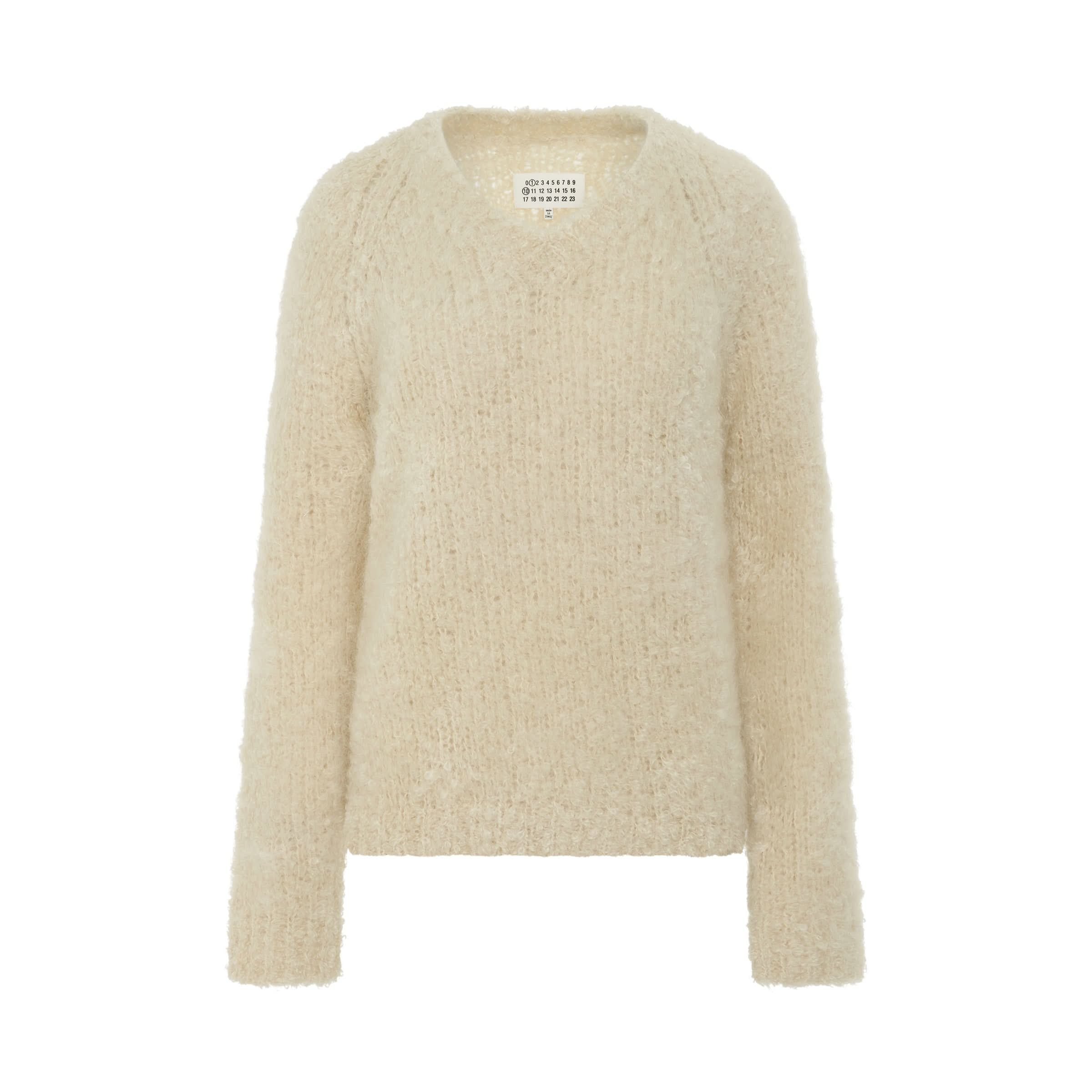 Mohair 
Wool Sweater in Off White