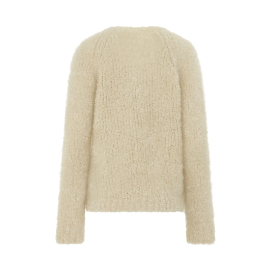 Mohair 
Wool Sweater in Off White