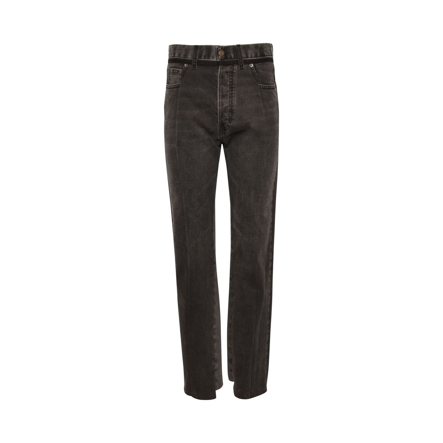 Asymmetric Raw Hems Jeans in Black