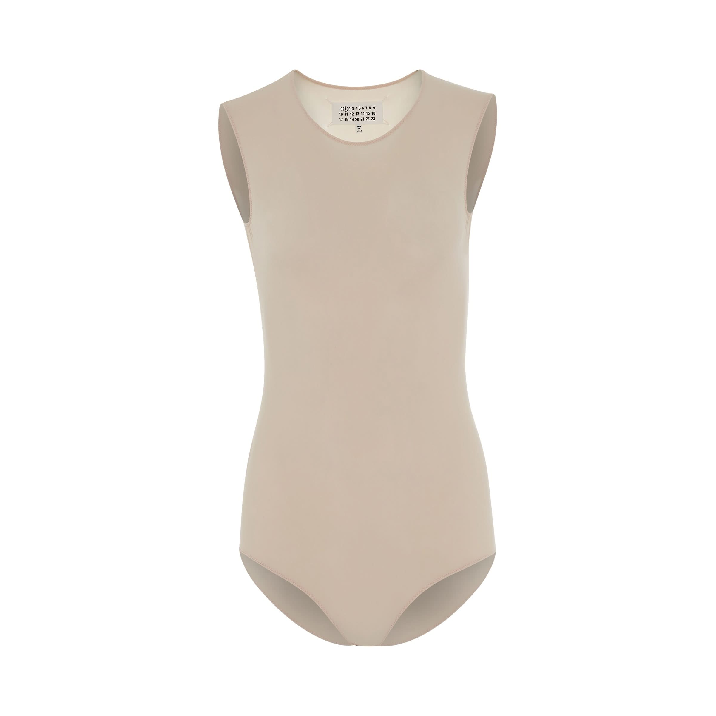 Sleeveless Bodysuit in Almond