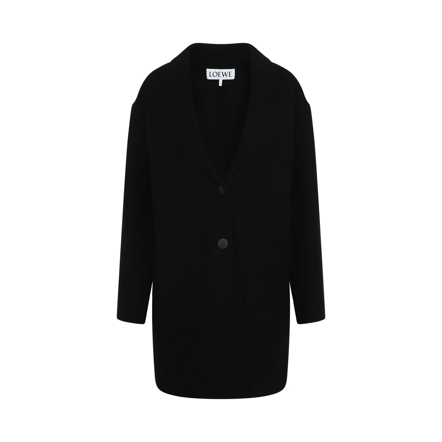 Slit Jacket In Wool And Cashmere Black