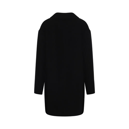 Slit Jacket In Wool And Cashmere Black