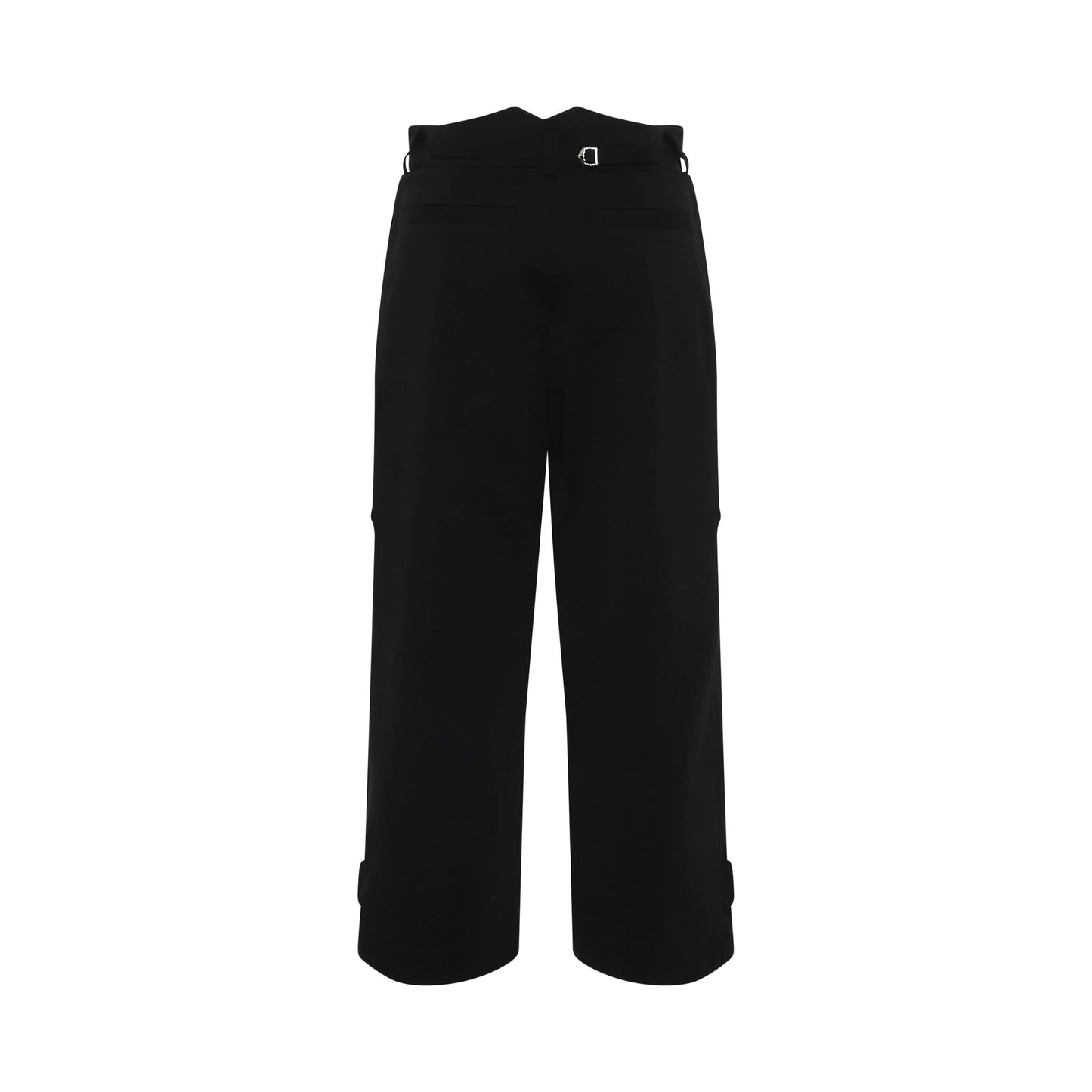 Cropped Trousers In Wool Black