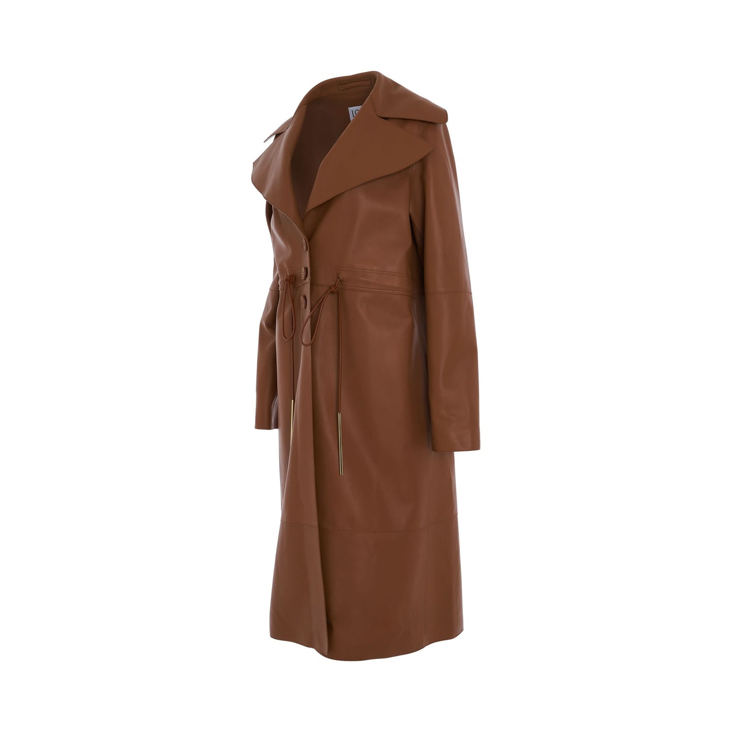 Drawstring Coat in Tan