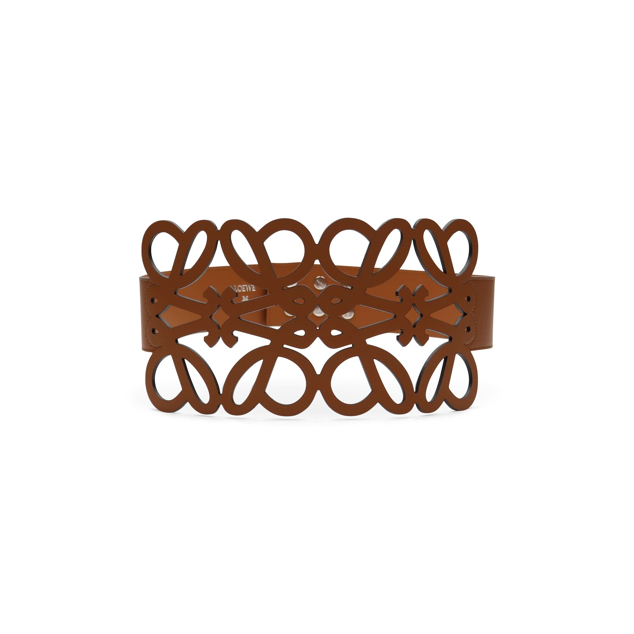 Anagram Cut Out Belt in Tan