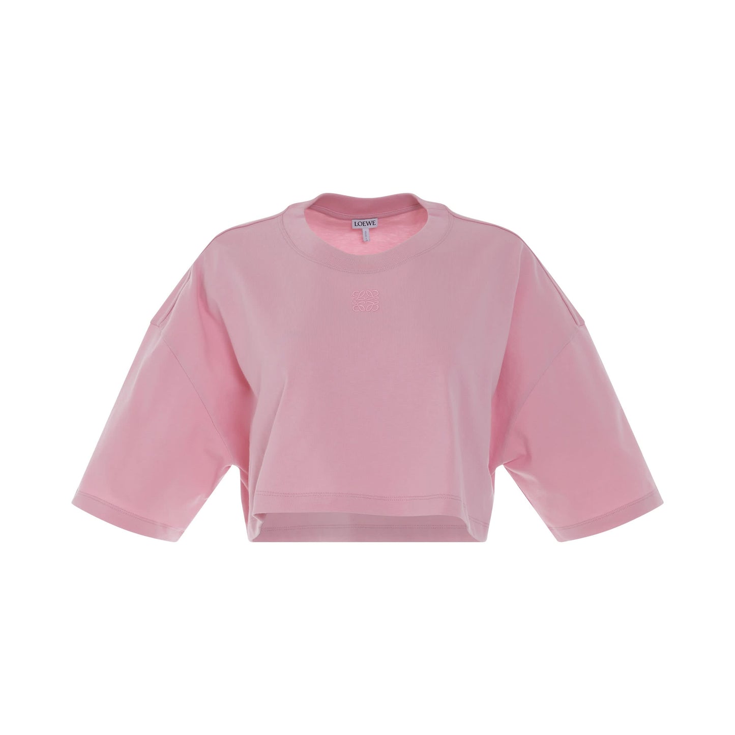 Cropped Anagram T-Shirt in Light Pink